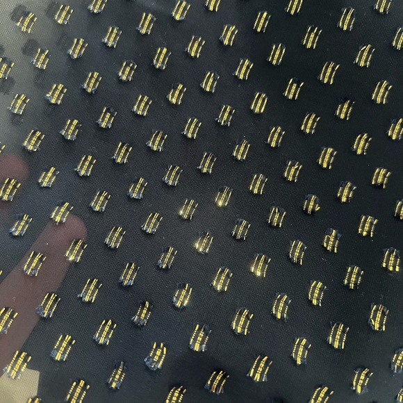 J.CREW Women Navy Metallic Gold Dot Dress Sleeveless Navy Size 8 Zipper Flare - Picture 8 of 8